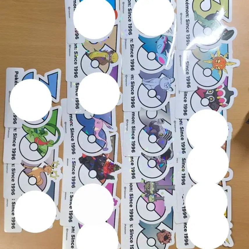 [BUNJANG] Pokemon 30th Anniversary Logo Sticker / 포켓몬스터 포켓몬 30주년 로고 스티커 일괄 14장