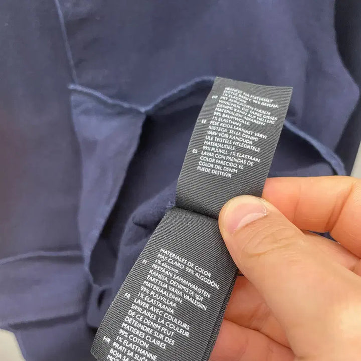 [BUNJANG] COS No Collar Denim Shirt / 100)COS 코스 노카라 데님 서커 6부 셔츠