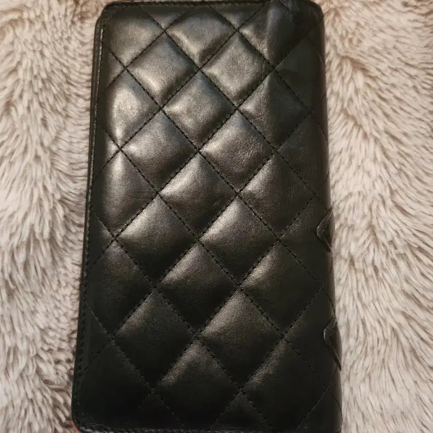[BUNJANG] Chanel Cambon Quilted Long Wallet Black / 샤넬 캄봉 장지갑 블랙 퀼팅