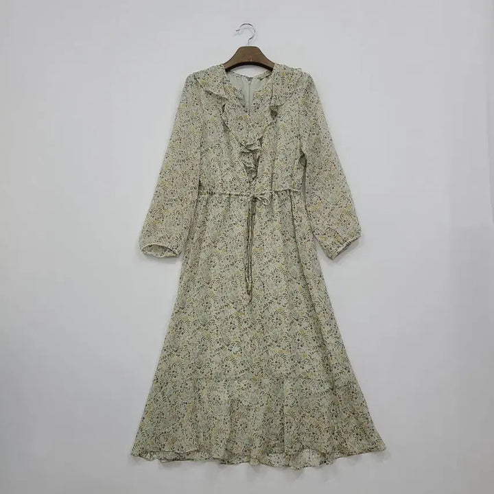 [BUNJANG] All &amp; Sundry Flower Pattern Chiffon Frill Dress / 올앤선드리 플라워 패턴 쉬폰 프릴원피스/S/앨리스/1287