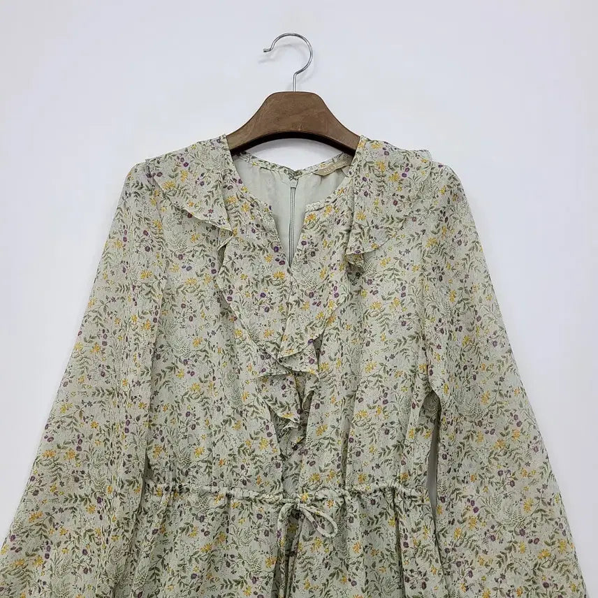 [BUNJANG] All &amp; Sundry Flower Pattern Chiffon Frill Dress / 올앤선드리 플라워 패턴 쉬폰 프릴원피스/S/앨리스/1287