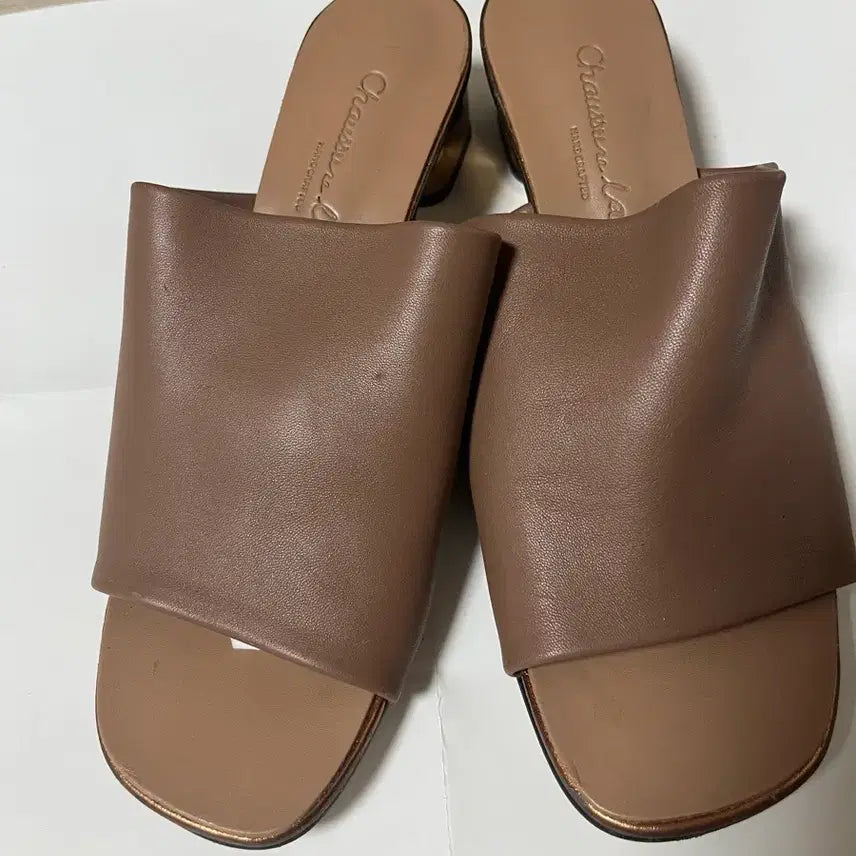[BUNJANG] Chausser La Poi Platform Slippers Brown / 차우슈라 라포이 슬리퍼 240 브라운 / 굽슬리퍼 / 상태양호