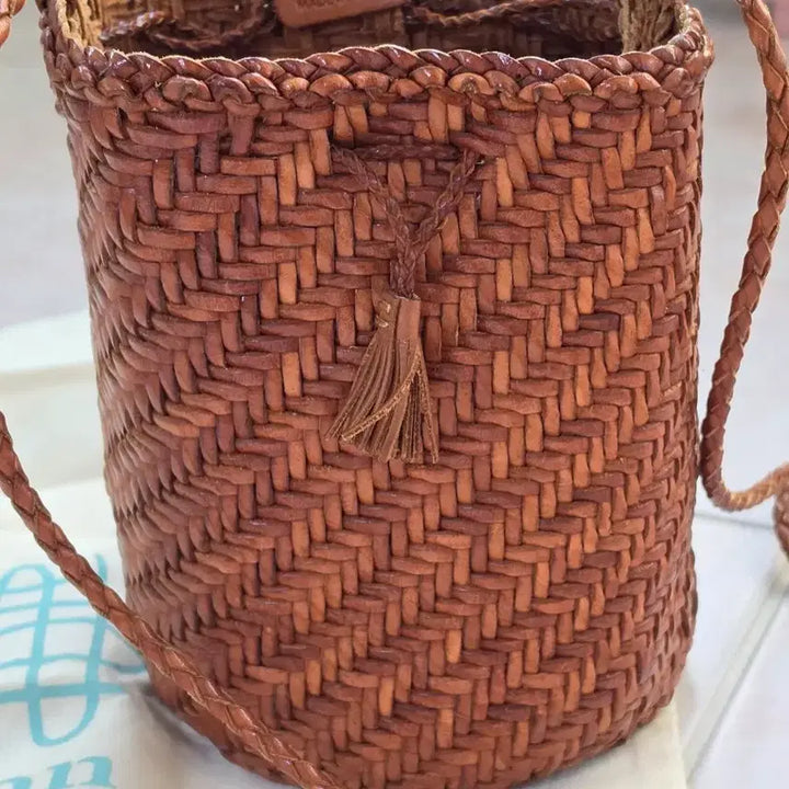 [BUNJANG] Dragon Diffusion Pompom Bucket Bag Tan / 드래곤디퓨전 폼폼 버킷백 탄