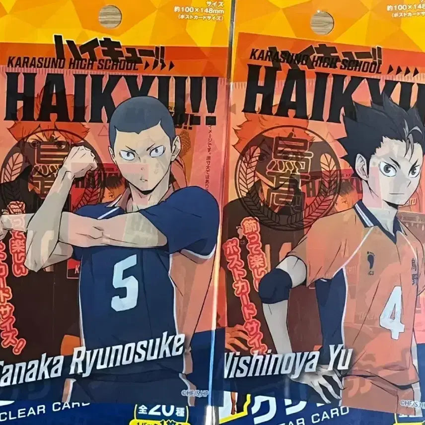 [BUNJANG] Haikyuu!! Clear Mini Poster Set (Tanaka &amp; Nishinoya) / 하이큐 클리어 미니포스터 다이소