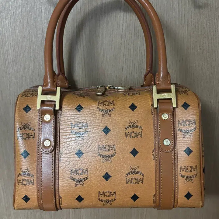 [SOLD OUT] MCM 엠씨엠 비세토스 브라운 보스턴백 토트백