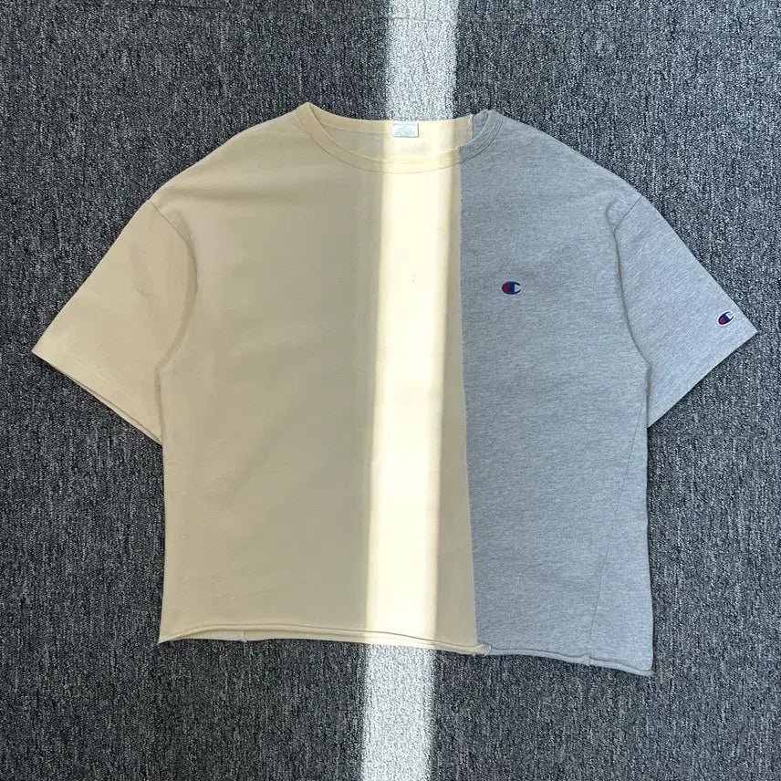 [BUNJANG] Champion x Nano Universe Color Block Short Sleeve T-Shirt / 챔피온 X 나노 유니버스 배색 반팔티셔츠
