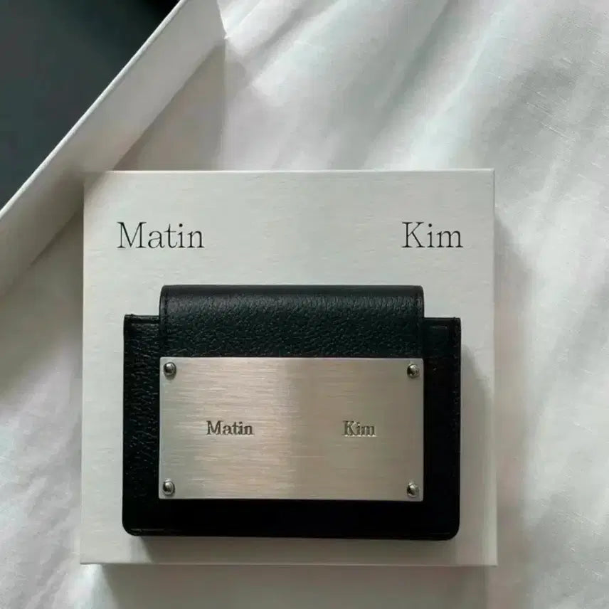 [BUNJANG] Matinkim Black Leather Bifold Wallet / 마뗑킴 블랙 반지갑 새상품 풀박스