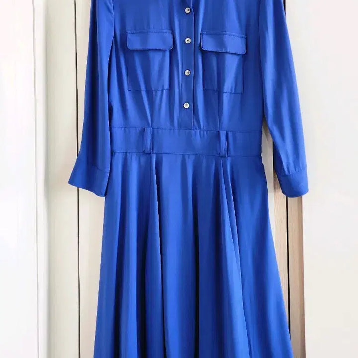[SOLD OUT] 치유의옷장 포카리 블루 셔츠 원피스 36 사이즈