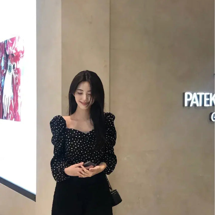 [BUNJANG] Jenio Dot Blouse Size S / 제니오 도트 블라우스 S