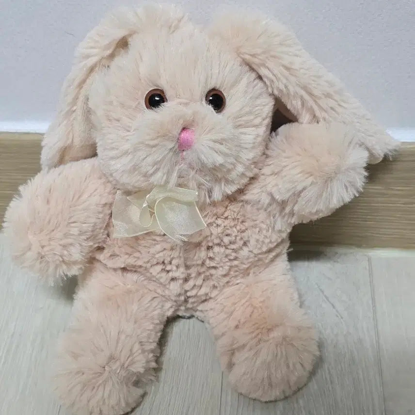 [BUNJANG] Beige Vintage Bunny Plush Doll / 베이지 빈티지 토끼 인형