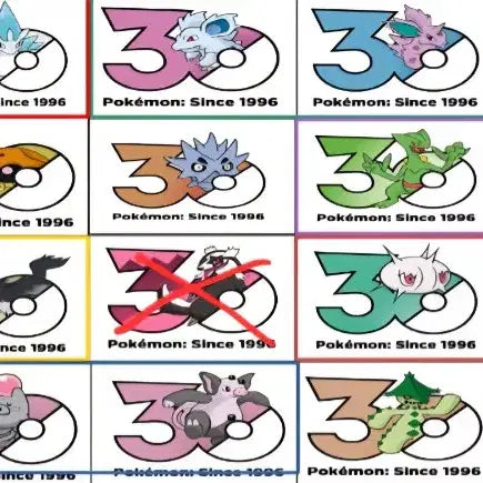 [BUNJANG] Pokemon 30th Anniversary Sticker Random Set (10 Types) / 포켓몬 30주년 기념 스티커 랜덤 10종