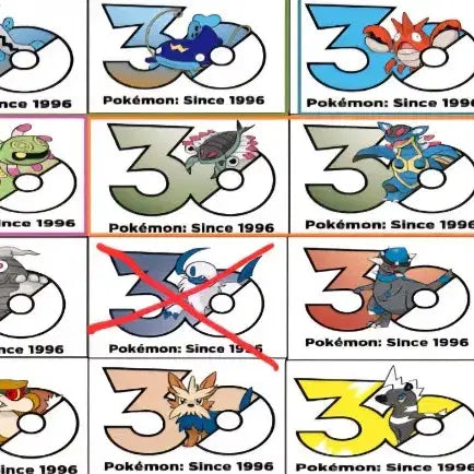 [BUNJANG] Pokemon 30th Anniversary Sticker Random Set (10 Types) / 포켓몬 30주년 기념 스티커 랜덤 10종