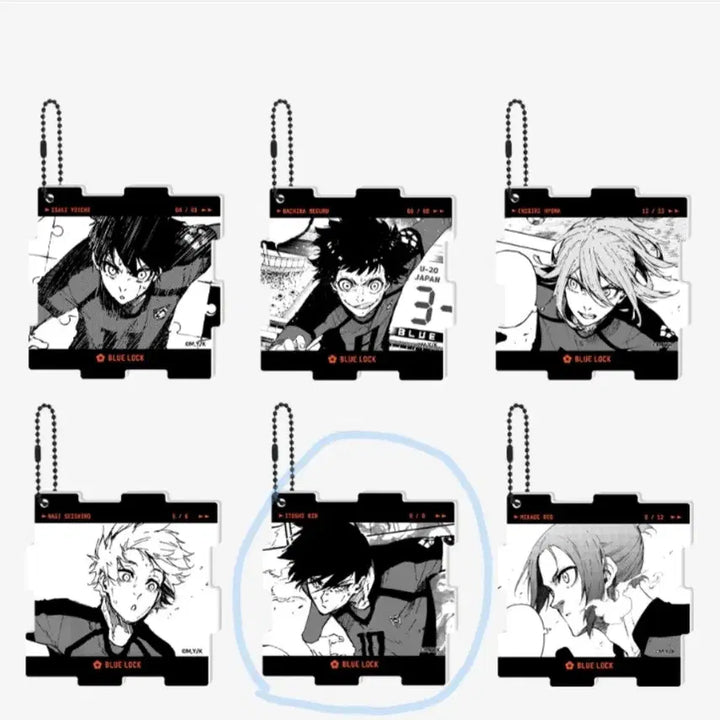 [BUNJANG] Blue Lock Animate Original Art Acrylic Puzzle Keychain Rin Itoshi / 새상품 블루록 애니메이트 원화 아크릴 퍼즐 키링 이토시 린