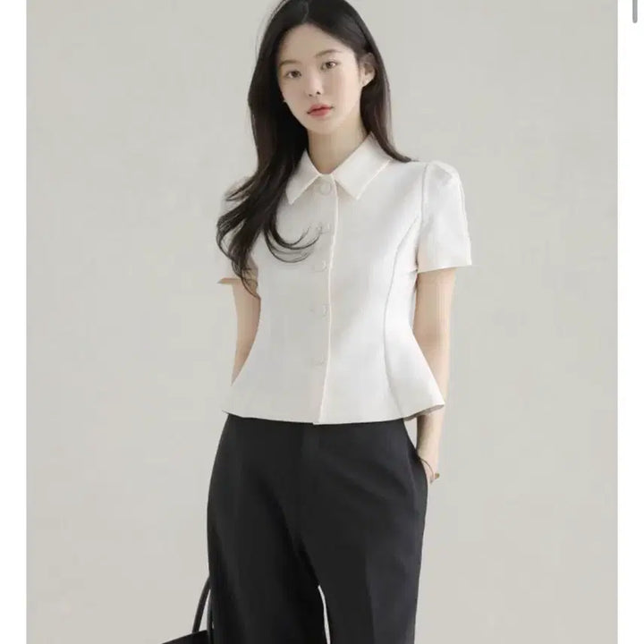 [BUNJANG] Puff Sleeve Short Jacket / (새상품)퍼프반팔자켓 하객룩 직장인룩 여름자켓 여름블라우스