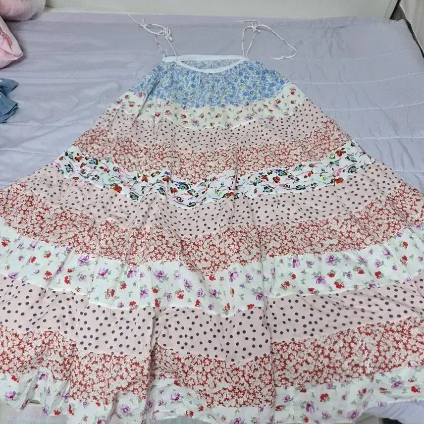 [BUNJANG] Patchwork Vintage Dress / 패치워크 빈티지 원피스