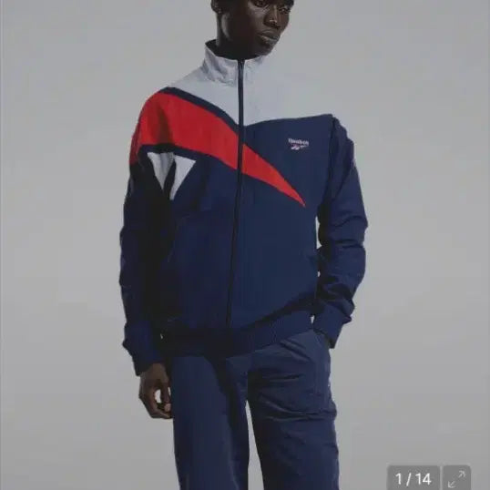 [BUNJANG] Reebok Vector Track Jacket Navy XL / 리복 벡터 트랙자켓 바람막이 네이비 XL 사이즈 택포 23,000원