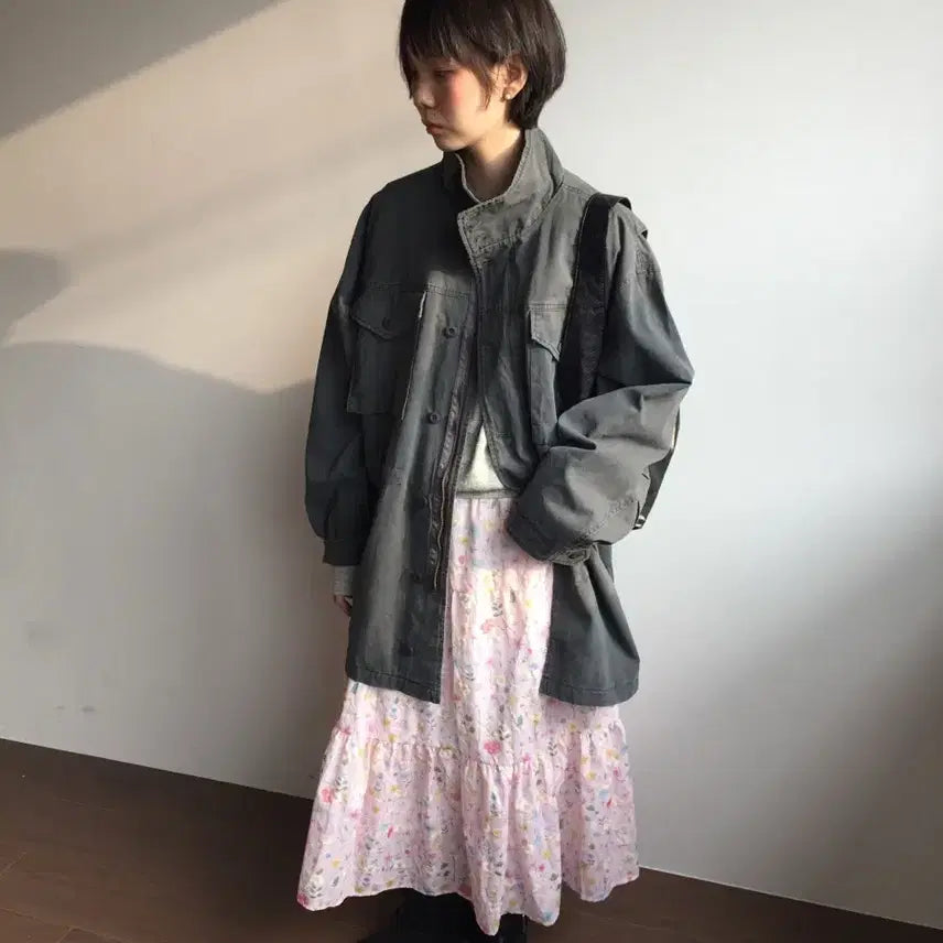 [BUNJANG] Duggie Rebe Flower Long Skirt / 더기 레브 플라워 롱스커트