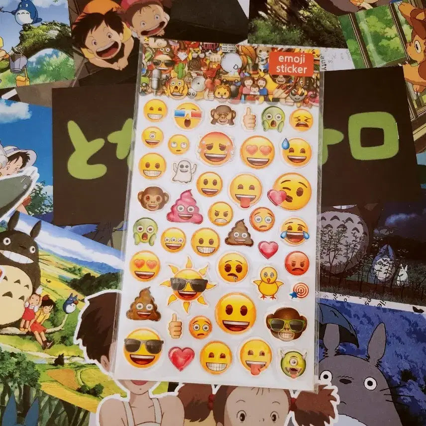 [BUNJANG] Retro Emoticon Sticker 4 Types Bundle Set / 고전문구) 레트로 이모티콘 스티커 4종 세트 일괄