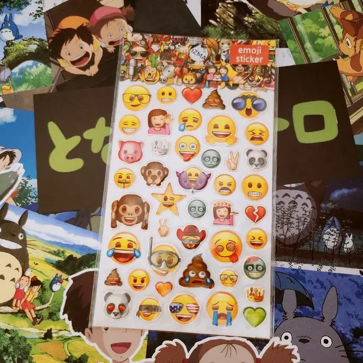 [BUNJANG] Retro Emoticon Sticker 4 Types Bundle Set / 고전문구) 레트로 이모티콘 스티커 4종 세트 일괄