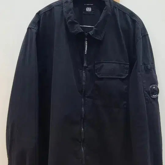 [BUNJANG] CP Company Black Gabardine Overshirt / CP컴퍼니 블랙 개버딘 오버셔츠 100~105