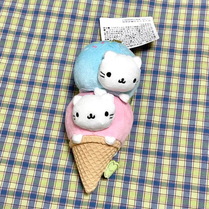 [BUNJANG] San-X Nyan Nyan Nyan Ko Universe Ice Cream Keyring Plush / 산엑스 냥냥냥코 산엑스 유니버스 아이스크림 키링 인형