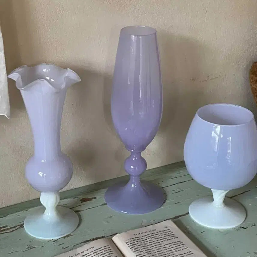 [BUNJANG] Vintage Opaline Vase, Light Purple / 빈티지 레어템 오팔린화병 연보라