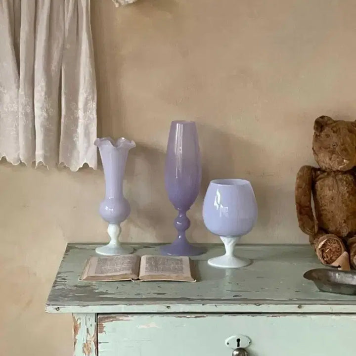 [BUNJANG] Vintage Opaline Vase, Light Purple / 빈티지 레어템 오팔린화병 연보라