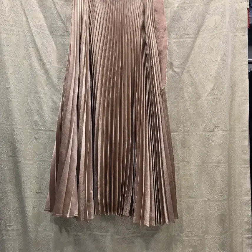[BUNJANG] MICHAA Pleated Long Skirt Beige Size 66 / 미샤 플리츠 롱 스커트 베이지 66(27~28)