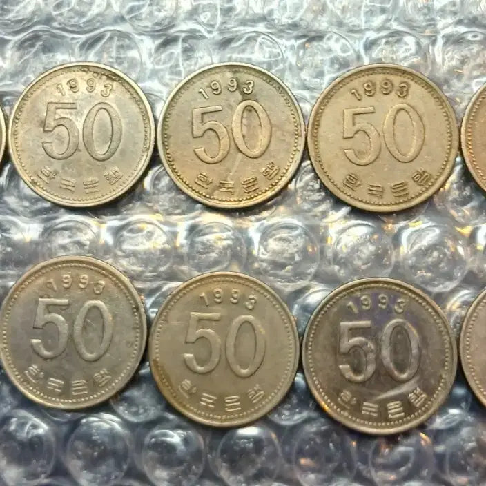 [BUNJANG] 1993 50 Won Coins Bundle Set (10 pcs) / 1993년 50원 10개일괄