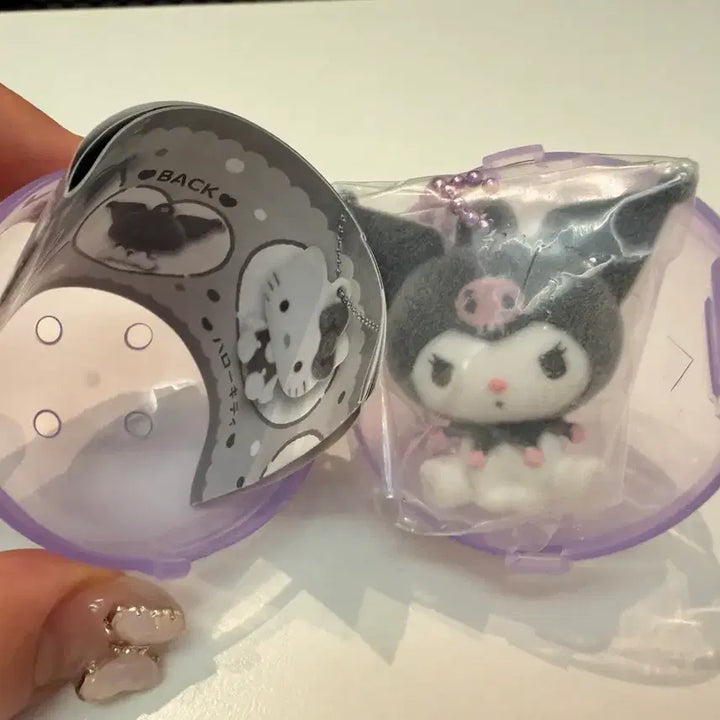 [BUNJANG] Sanrio Fuwa Fuwa Floki Kuromi Gacha Capsule Keychain / 산리오 키링 후와후와 플로키 키링 가챠 캡슐 쿠로미