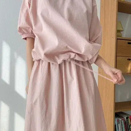 [BUNJANG] Crinkly Skirt Set / 바스락 치마세트
