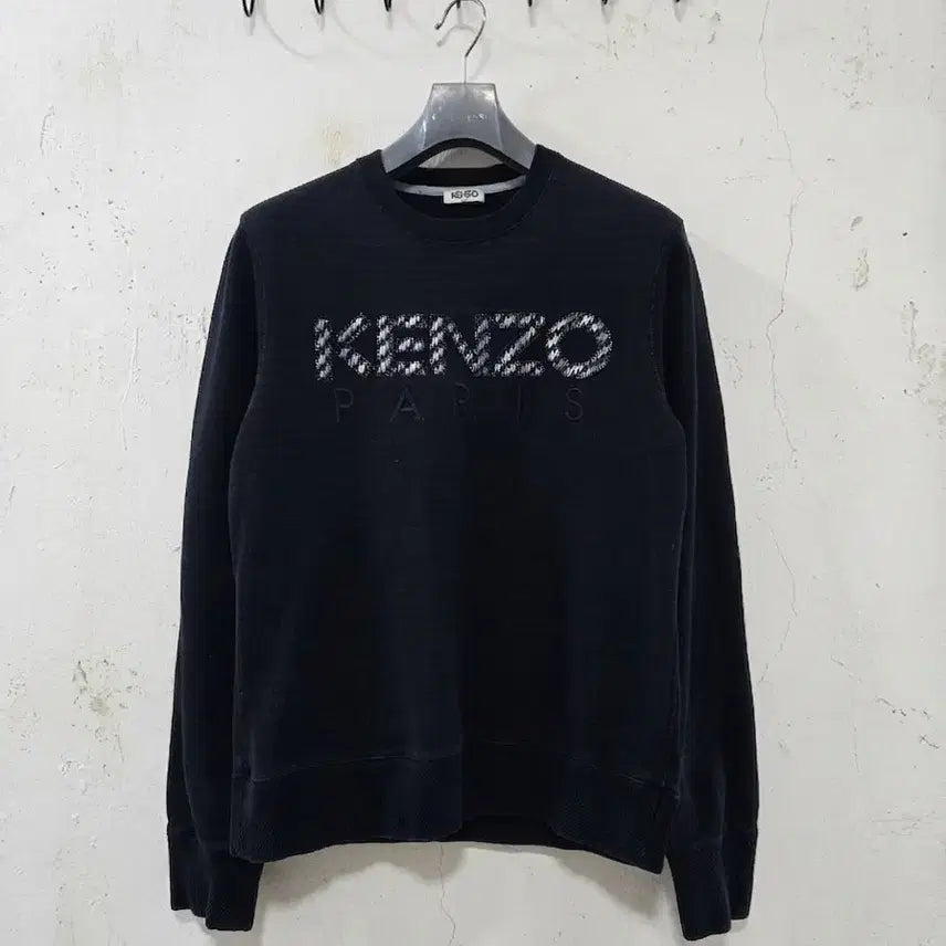 [BUNJANG] Kenzo Paris Logo Sweatshirt Black M / 겐조 파리 로고 맨투맨 블랙 M