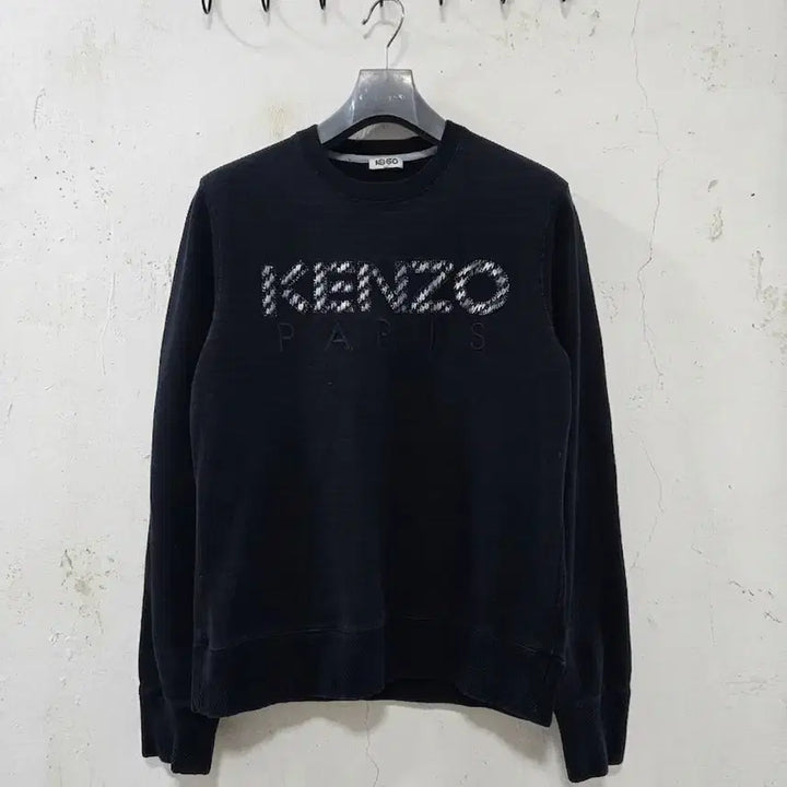 [BUNJANG] Kenzo Paris Logo Sweatshirt Black M / 겐조 파리 로고 맨투맨 블랙 M