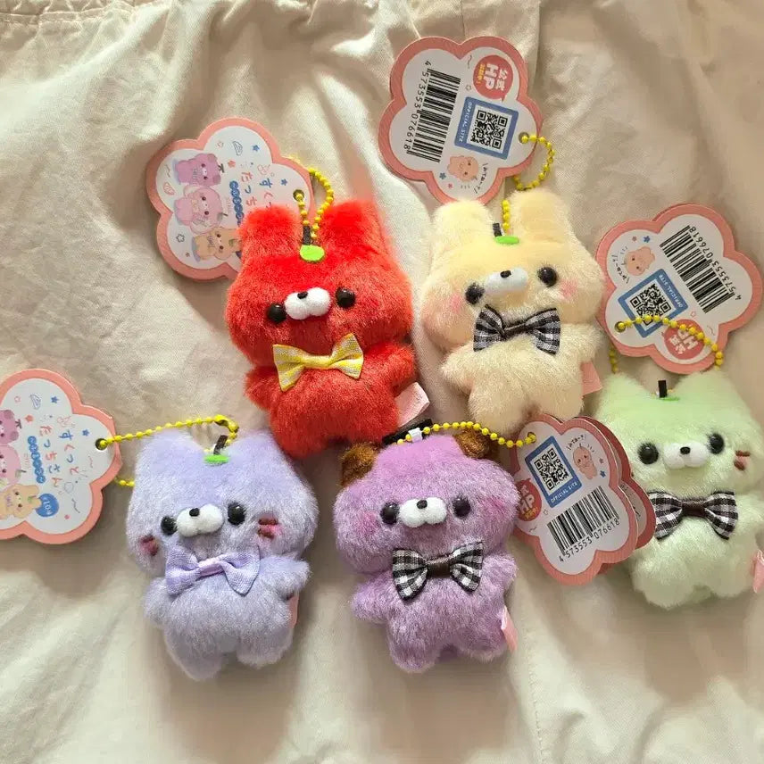 [BUNJANG] Sukutto Touch-san Plush Keyring Bundle Set / 스쿳토탓치상 정품 인형키링 5개 일괄