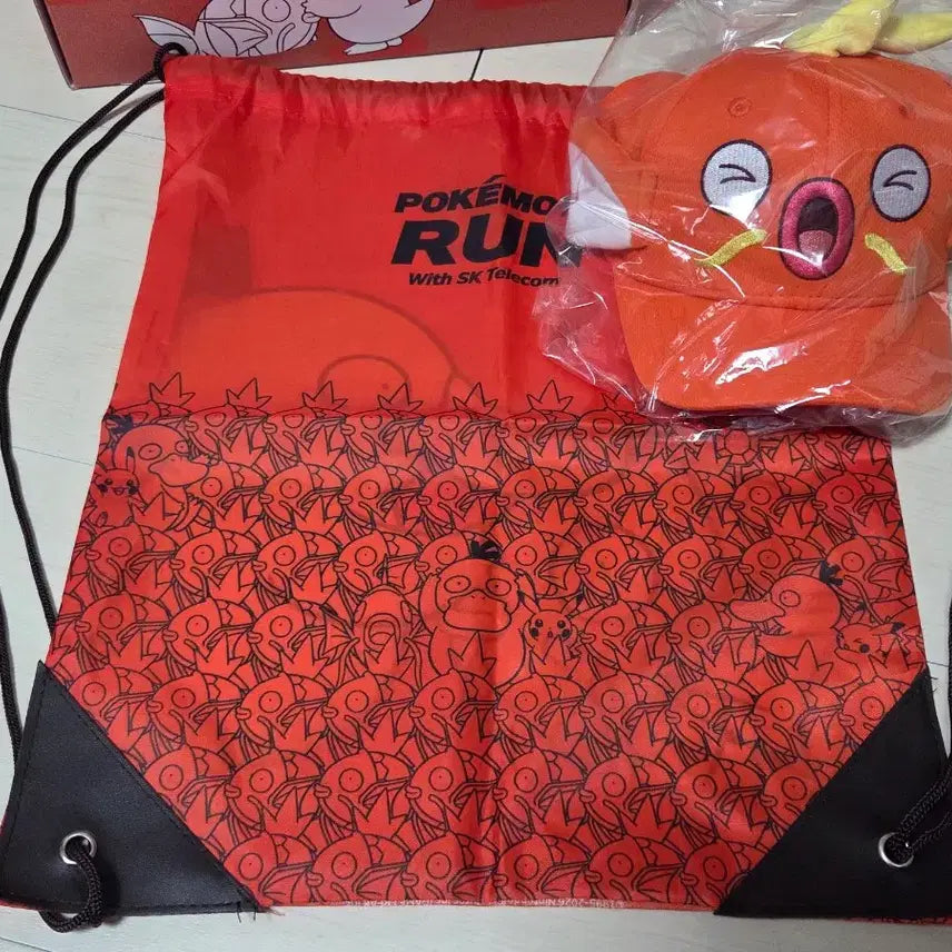 [BUNJANG] Pokemon Run Magikarp Hat and Bag Set / 포켓몬 런 모자/가방 판매합니다
