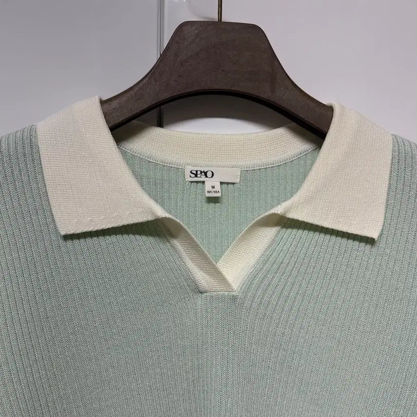[BUNJANG] SPAO Collar Short Sleeve Knit Mint M / SPAO 카라 반팔 니트 민트 M