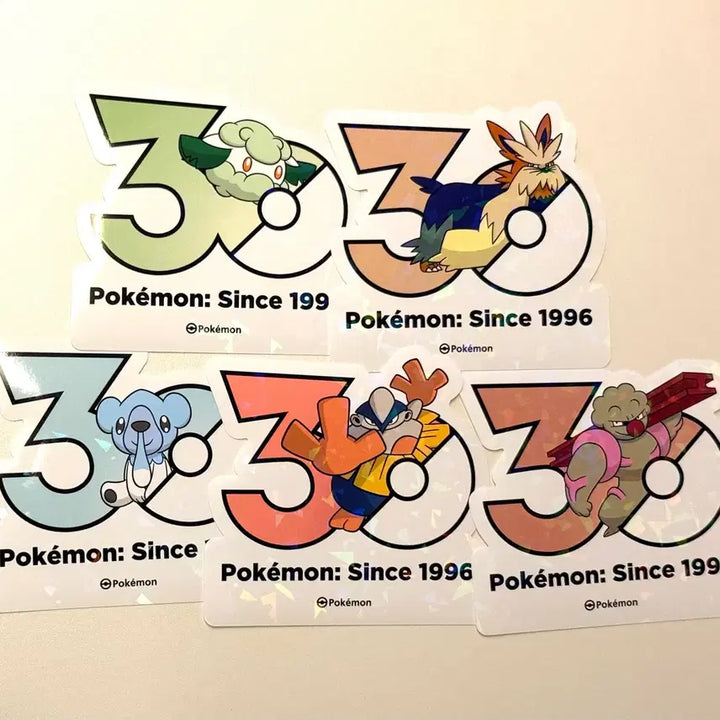 [BUNJANG] Pokemon 30th Anniversary Hologram Sticker / 32종)포켓몬 30주년 스티커 장당3000-5000