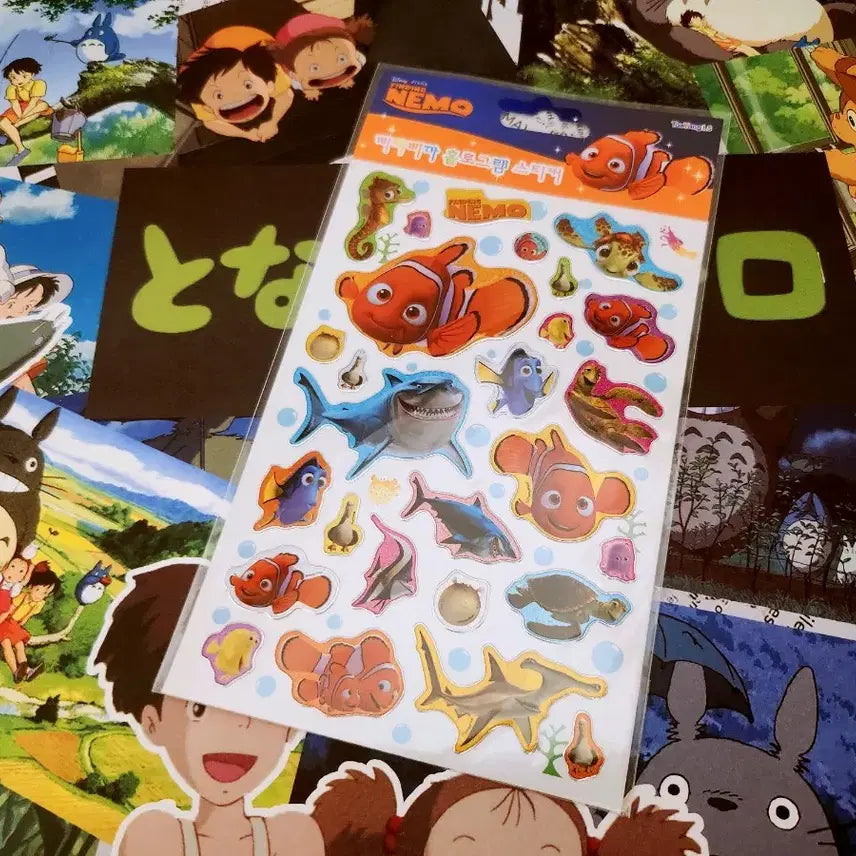 [BUNJANG] Disney Nemo Retro Sticker Set (2 Types) Bundle / 고전문구) 레트로 디즈니 니모 스티커 2종 세트 일괄