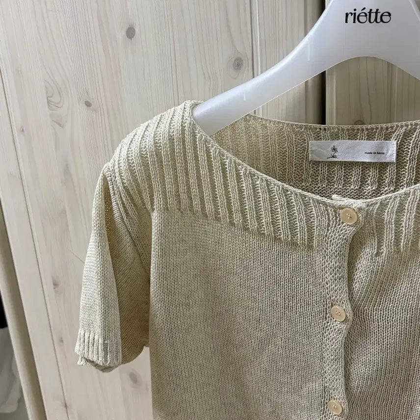 [BUNJANG] Short-Sleeve Knit Cardigan / 반팔 니트 가디건