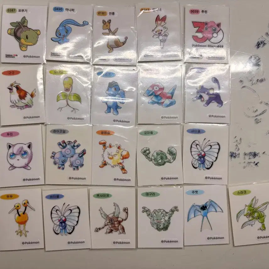 [BUNJANG] Pokemon 30th Anniversary Stickers / 포켓몬 띠부씰 30주년 아트웍띠부씰 판매