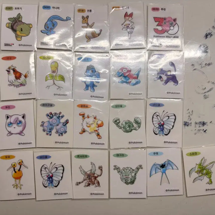 [BUNJANG] Pokemon 30th Anniversary Stickers / 포켓몬 띠부씰 30주년 아트웍띠부씰 판매