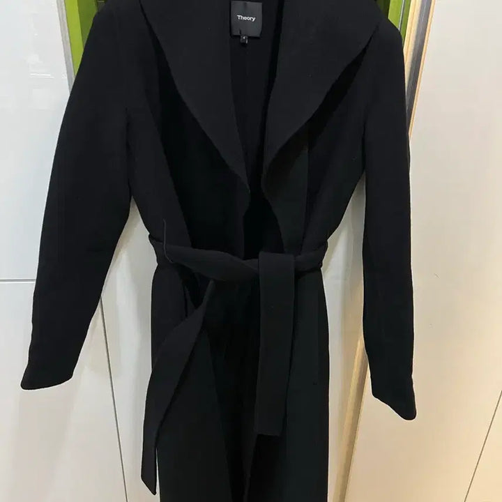 [BUNJANG] Theory Cashmere Belted Coat Black Size 2 / 띠어리 캐시미어 벨트코트 블랙 2사이즈 (새상품급)