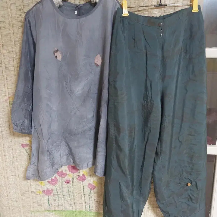 [BUNJANG] Natural Dyed Indigen Print Loungewear Set / 천연염색 인견 상하의 세트77