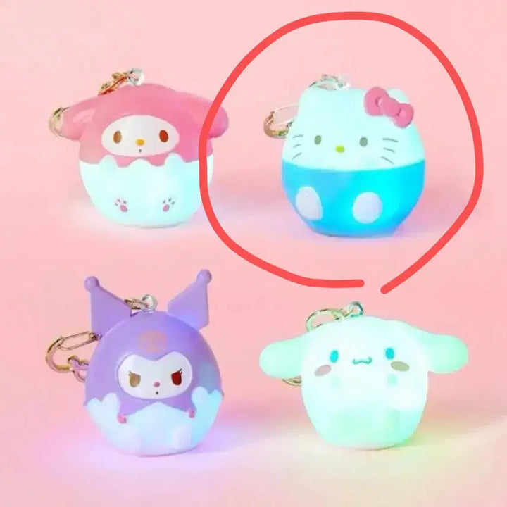 [BUNJANG] Sanrio Hello Kitty Gacha Figure Light Keyring / 산리오 헬로키티 가챠 피규어 라이트키링