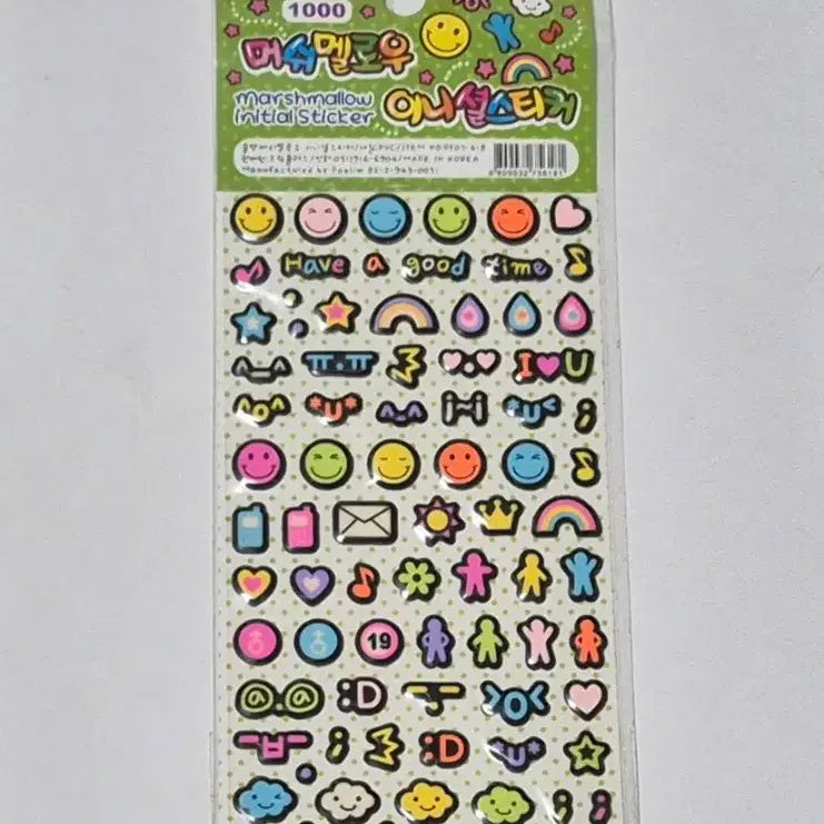 [BUNJANG] Classic Marshmallow Initial Stickers / 고전 머쉬멜로우 스티커