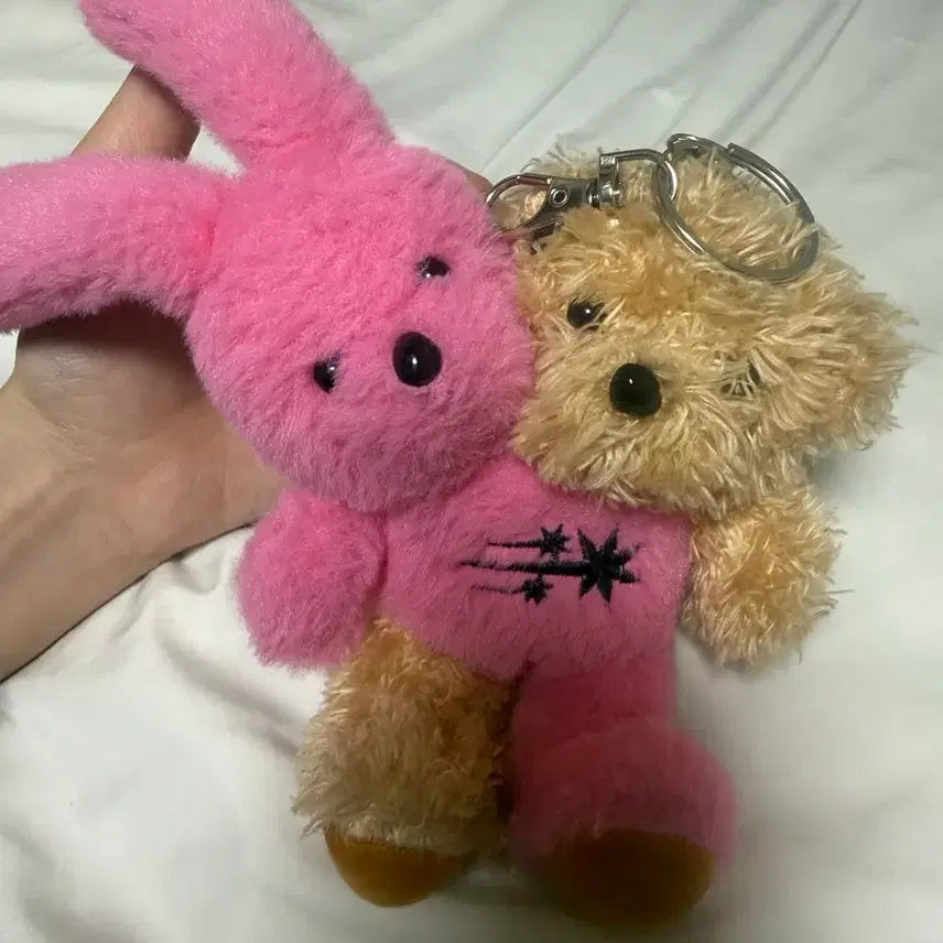 [BUNJANG] Nice Ghost Club Pink Bear Keyring / 나이스고스트클럽 핑크/베어 키링