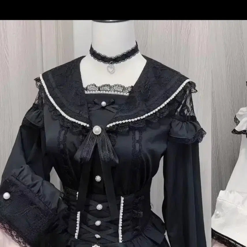 [BUNJANG] Sailor Long Sleeve Blouse / 세일러 긴팔 지뢰계 블라우스 교판