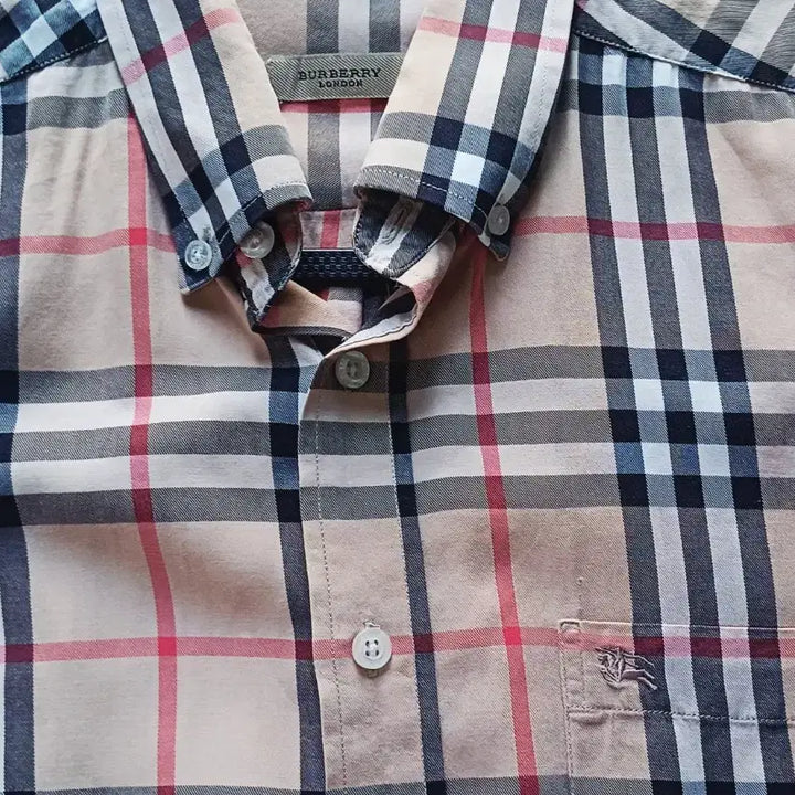 [BUNJANG] Burberry Classic Check Short Sleeve Shirt / 버버리 클래식 체크 반팔 셔츠