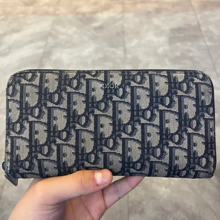 [BUNJANG] Dior Oblique Zipper Long Wallet / 디옹 지퍼돌이 장지갑