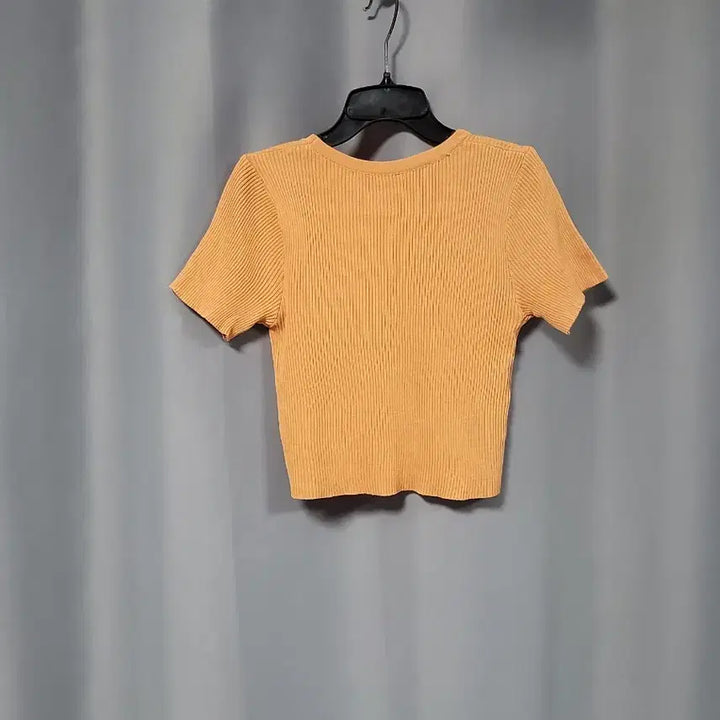 [BUNJANG] Floral Embroidery Ribbed Knit Top / 꽃자수 골지니트